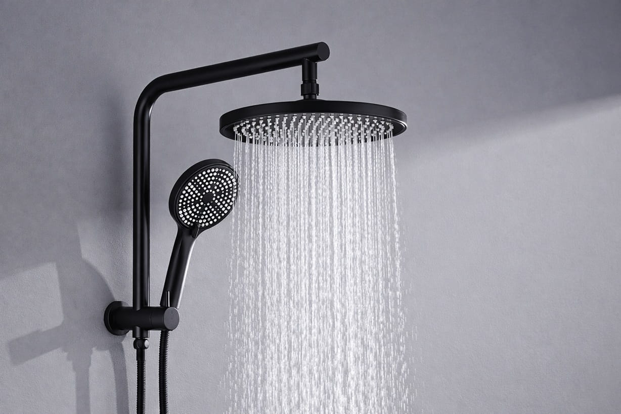 Luxury hotel matte black fixtures